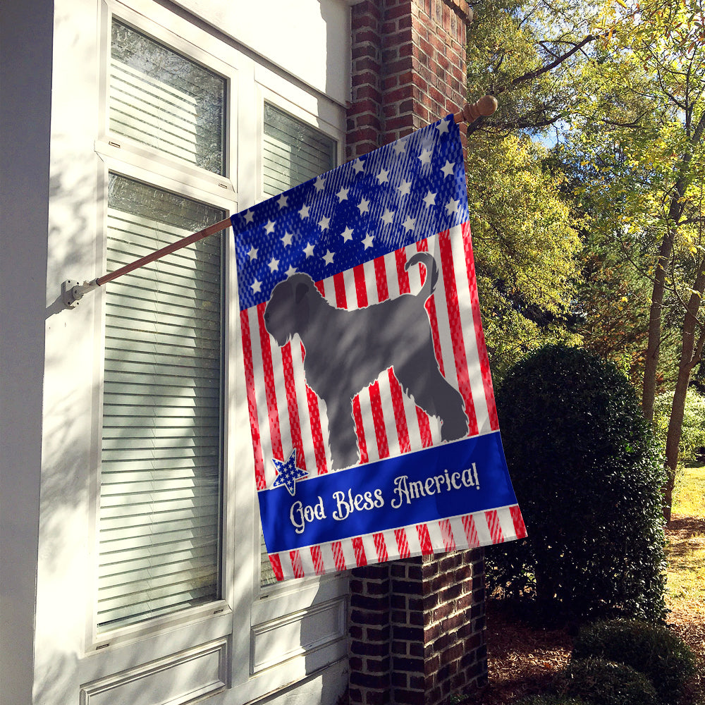 Black Russian Terrier American House Flag 28x40 Porch Sleeve Pole Decorative Outside Yard Banner Artwork Wall Hanging, Polyester