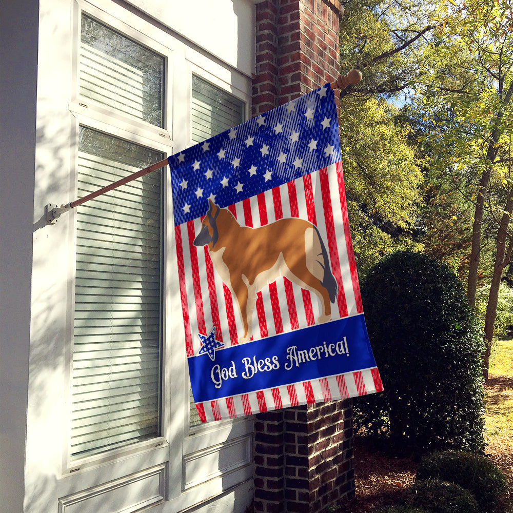 Belgian Tervuren American House Flag 28x40 Porch Sleeve Pole Decorative Outside Yard Banner Artwork Wall Hanging, Polyester