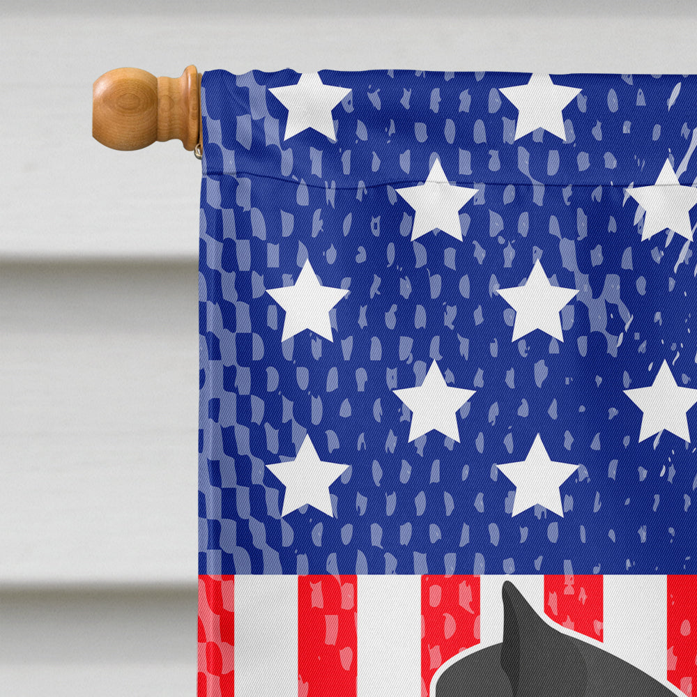 Swedish Lapphund American House Flag 28x40 Porch Sleeve Pole Decorative Outside Yard Banner Artwork Wall Hanging, Polyester
