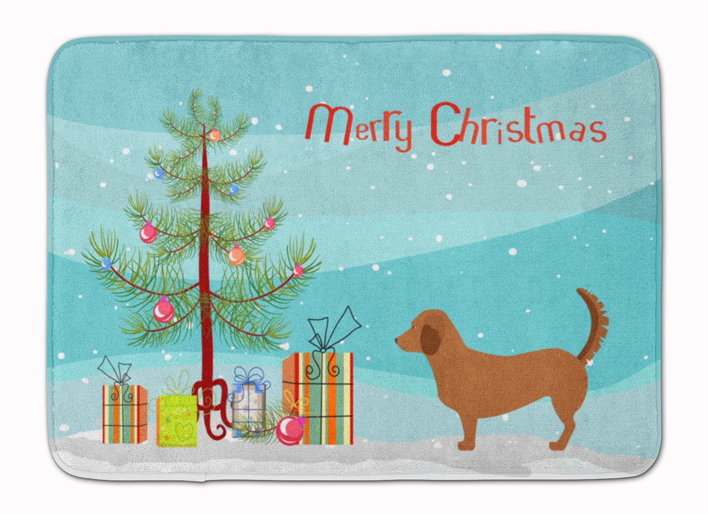 Alpine Dachsbrake Christmas Memory Foam Kitchen Mat Machine Washable Anti-Fatigue Cushion Comfort Bath or Kitchen Rug