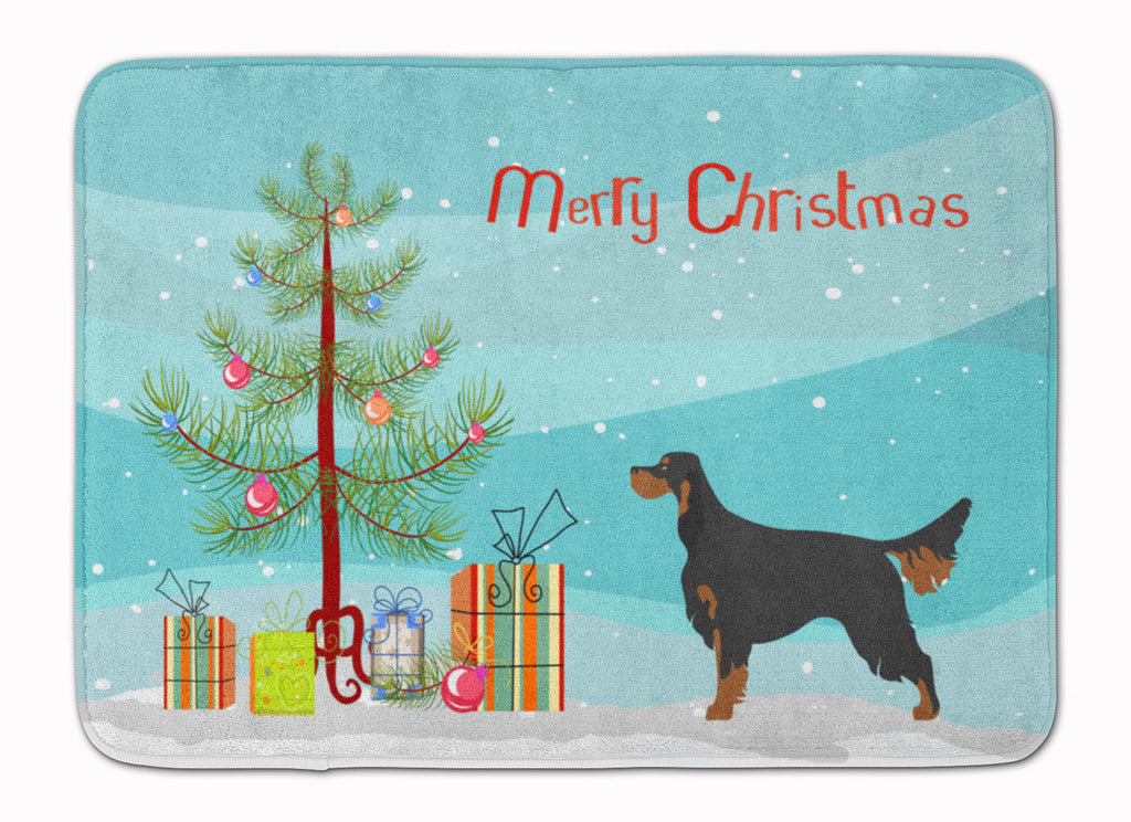 Gordon Setter Christmas Memory Foam Kitchen Mat Machine Washable Anti-Fatigue Cushion Comfort Bath or Kitchen Rug