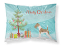 Wire Fox Terrier Christmas Standard Pillowcase Lightweight Super Soft Easy Care Decorative Artwork Pillowcase, Standard