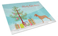 Bavarian Mountian Hound Christmas Cutting Board Tempered Glass Kitchen Cutting Surface, Heat Resistant Chopping, Non-Slip Feet, Food Prep & Serving