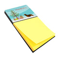Longhaired Dachshund Christmas Watercolor Sticky Note Holder Refillable Dispenser Desk Accessory 3x3 Pad Gift