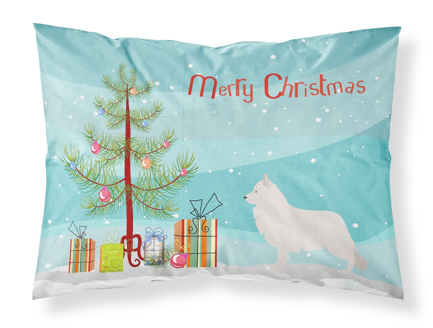 Berger Blanc Suisse Christmas Standard Pillowcase Lightweight Super Soft Easy Care Decorative Artwork Pillowcase, Standard