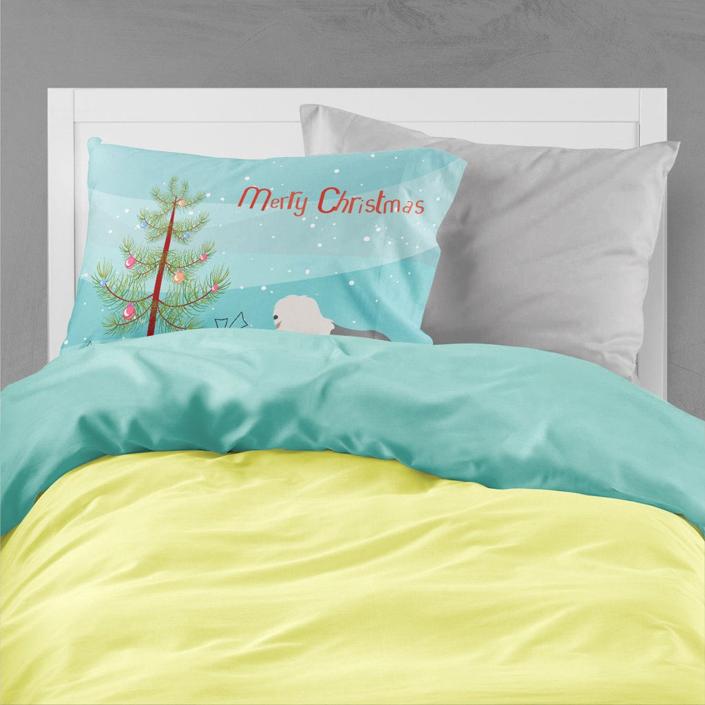 Old English Sheepdog Christmas Standard Pillowcase Lightweight Super Soft Easy Care Decorative Artwork Pillowcase, Standard