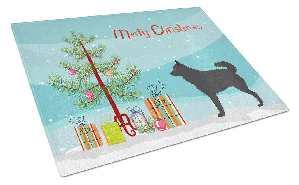 Mudi Christmas Cutting Board Tempered Glass Kitchen Cutting Surface, Heat Resistant Chopping, Non-Slip Feet, Food Prep & Serving