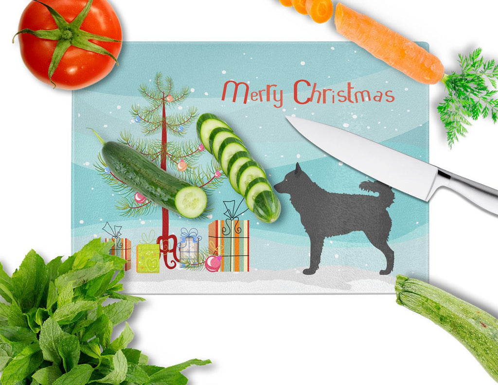 Mudi Christmas Cutting Board Tempered Glass Kitchen Cutting Surface, Heat Resistant Chopping, Non-Slip Feet, Food Prep & Serving