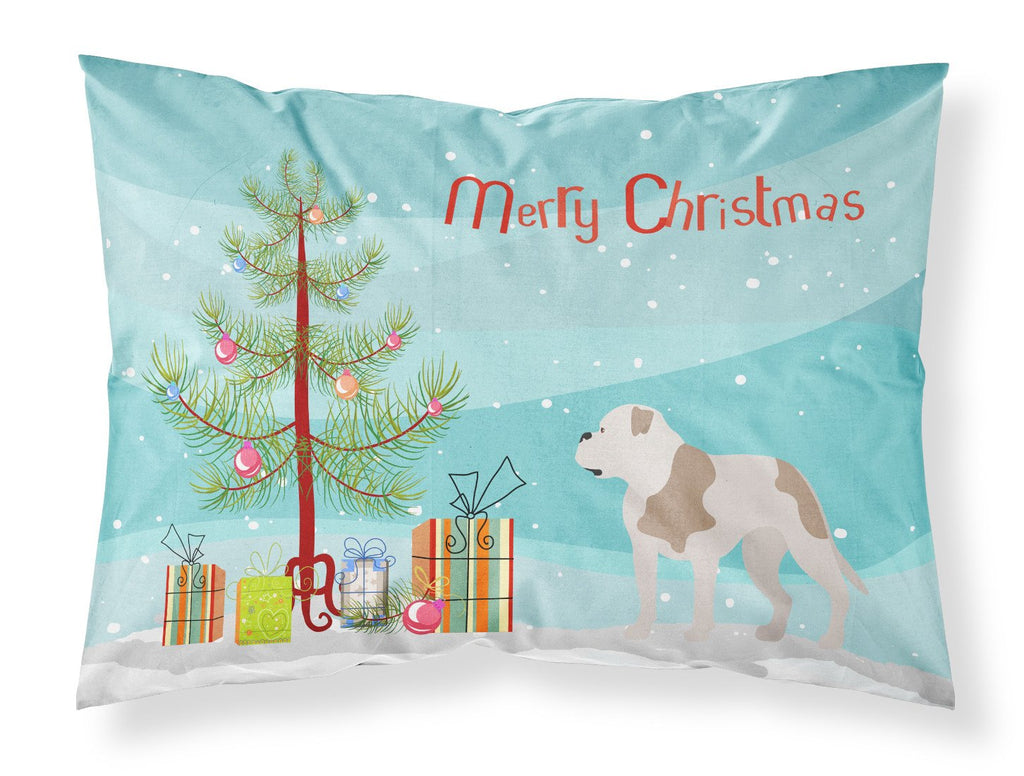 American Bulldog Christmas Standard Pillowcase Lightweight Super Soft Easy Care Decorative Artwork Pillowcase, Standard