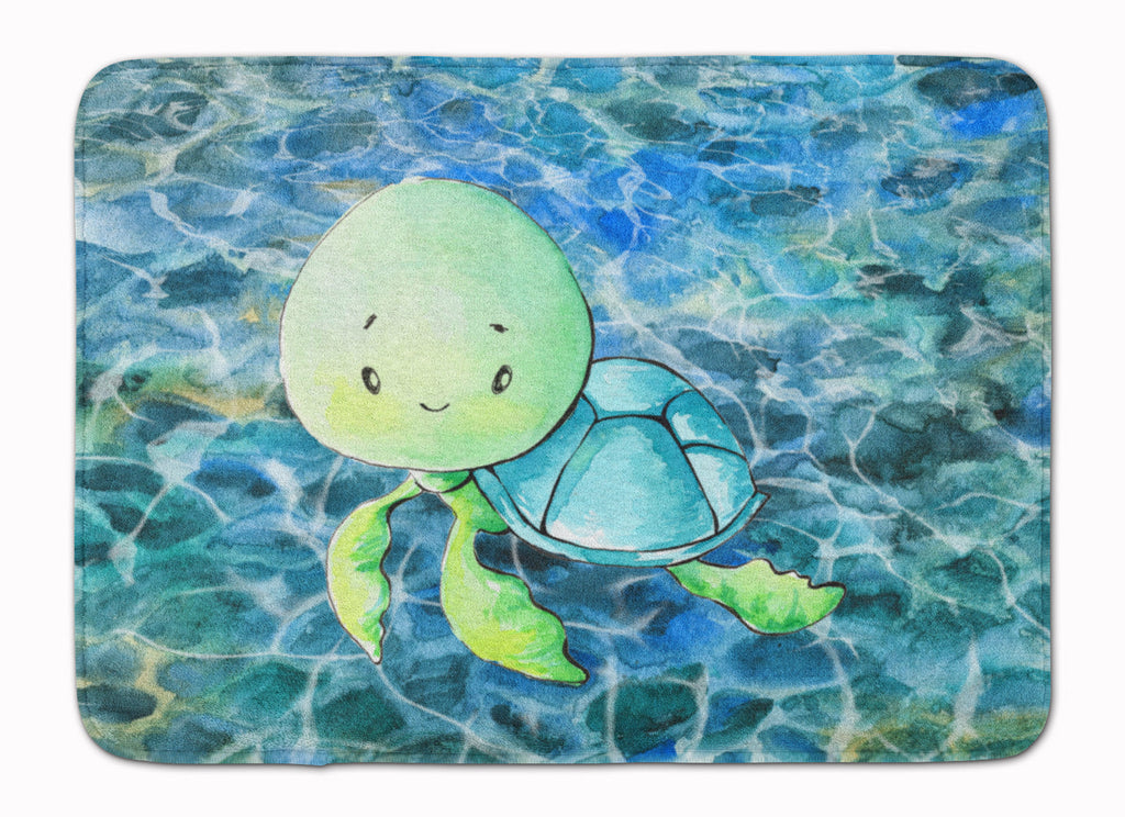 Sea Turtle Memory Foam Kitchen Mat Machine Washable Anti-Fatigue Cushion Comfort Bath or Kitchen Rug