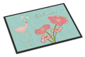 Flamingo Welcome Doormat Indoor Outdoor 24H X 36W Front Door Mat Rugs for Entryway, Non Slip Washable Low Pile,