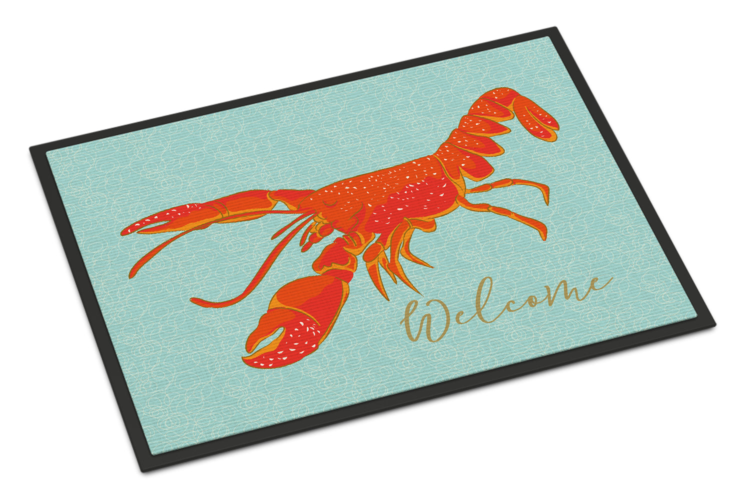 Lobster Welcome Doormat Indoor Outdoor 24H X 36W Front Door Mat Rugs for Entryway, Non Slip Washable Low Pile,