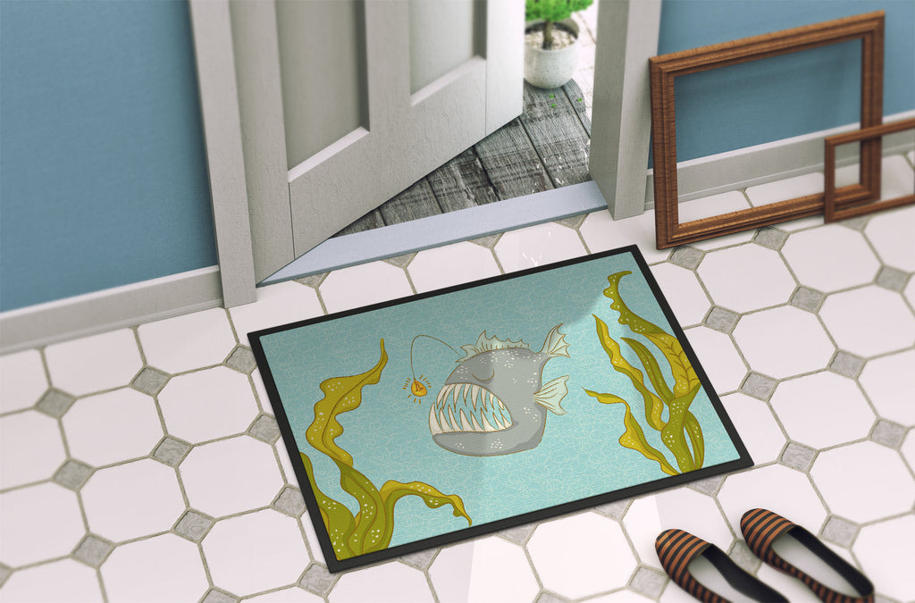 Frog Fish Doormat Indoor Outdoor 18H X 27W Front Door Mat Rugs for Entryway, Non Slip Washable