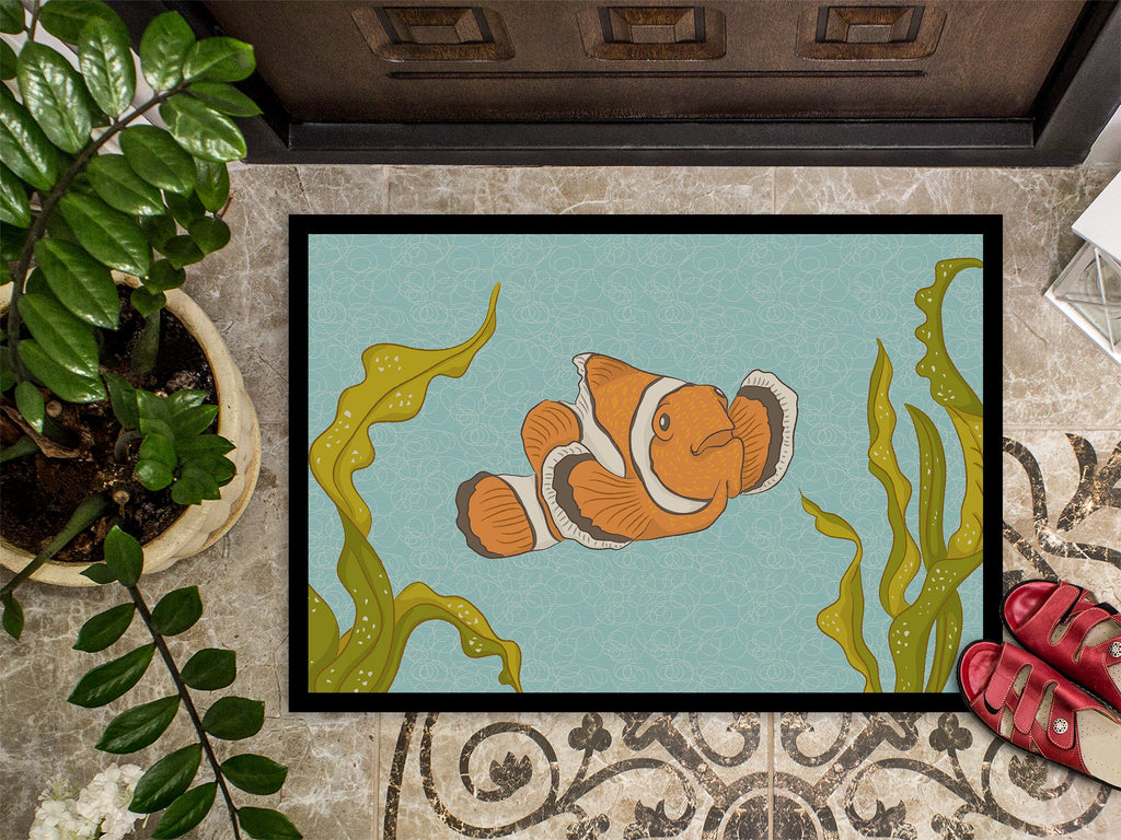 Clown Fish Doormat Indoor Outdoor 24H X 36W Front Door Mat Rugs for Entryway, Non Slip Washable Low Pile,