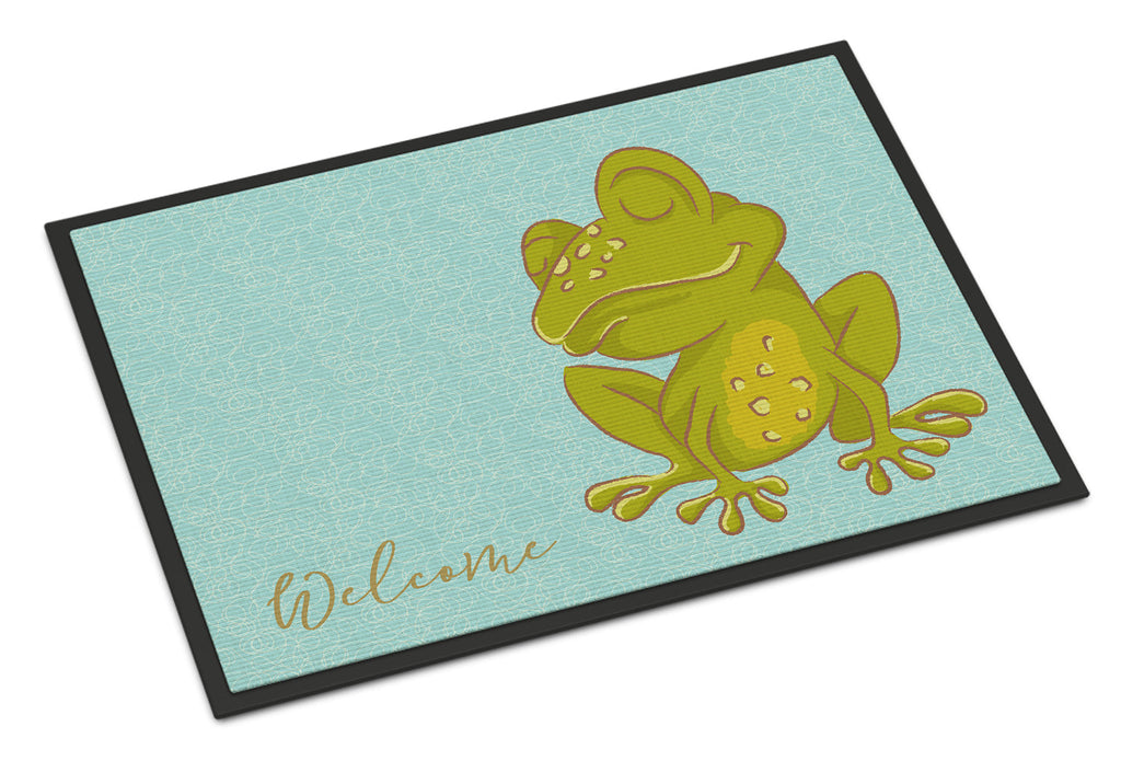 Frog Welcome Doormat Indoor Outdoor 24H X 36W Front Door Mat Rugs for Entryway, Non Slip Washable Low Pile,