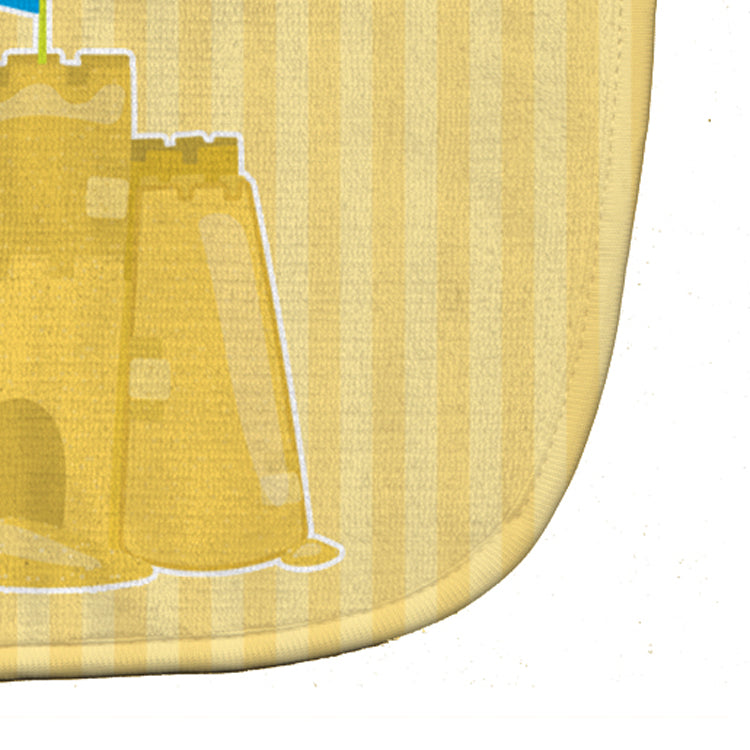 Beach Sand Castle Baby Bib Easy-Clean Baby Bib Baby Feeding Accessory Baby Mealtime Essential, 10 x 13, Multicolor