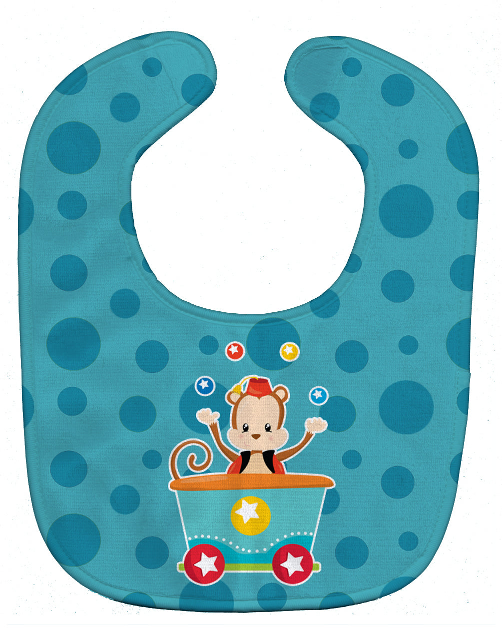 Circus Money Train Car Baby Bib Easy-Clean Baby Bib Baby Feeding Accessory Baby Mealtime Essential, 10 x 13, Multicolor