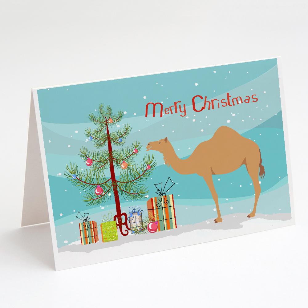 Arabian Camel Dromedary Christmas Greeting Cards Pack of 8 Blank Cards with Envelopes Whimsical A7 Size 5x7