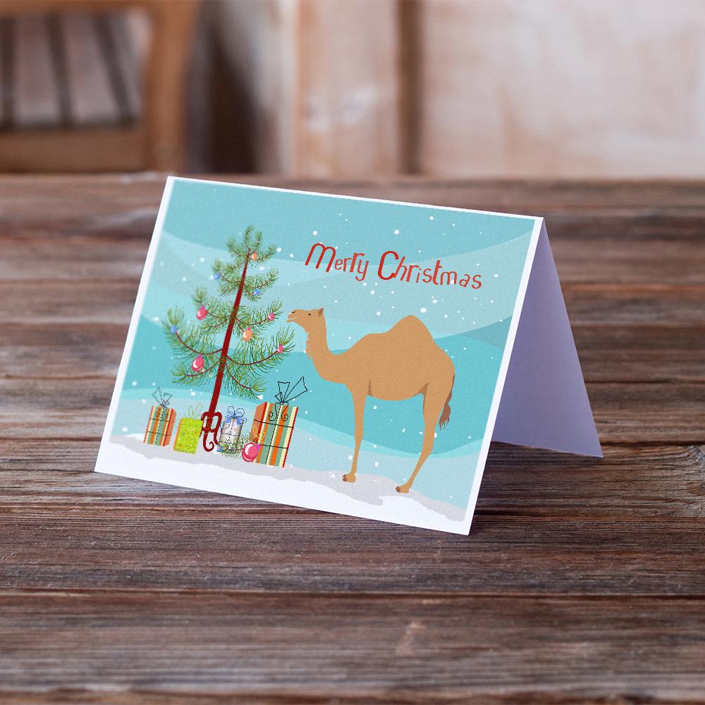Arabian Camel Dromedary Christmas Greeting Cards Pack of 8 Blank Cards with Envelopes Whimsical A7 Size 5x7