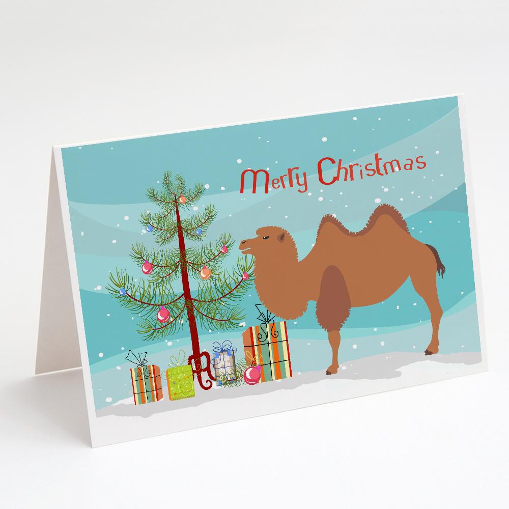 Bactrian Camel Christmas Greeting Cards Pack of 8 Blank Cards with Envelopes Whimsical A7 Size 5x7