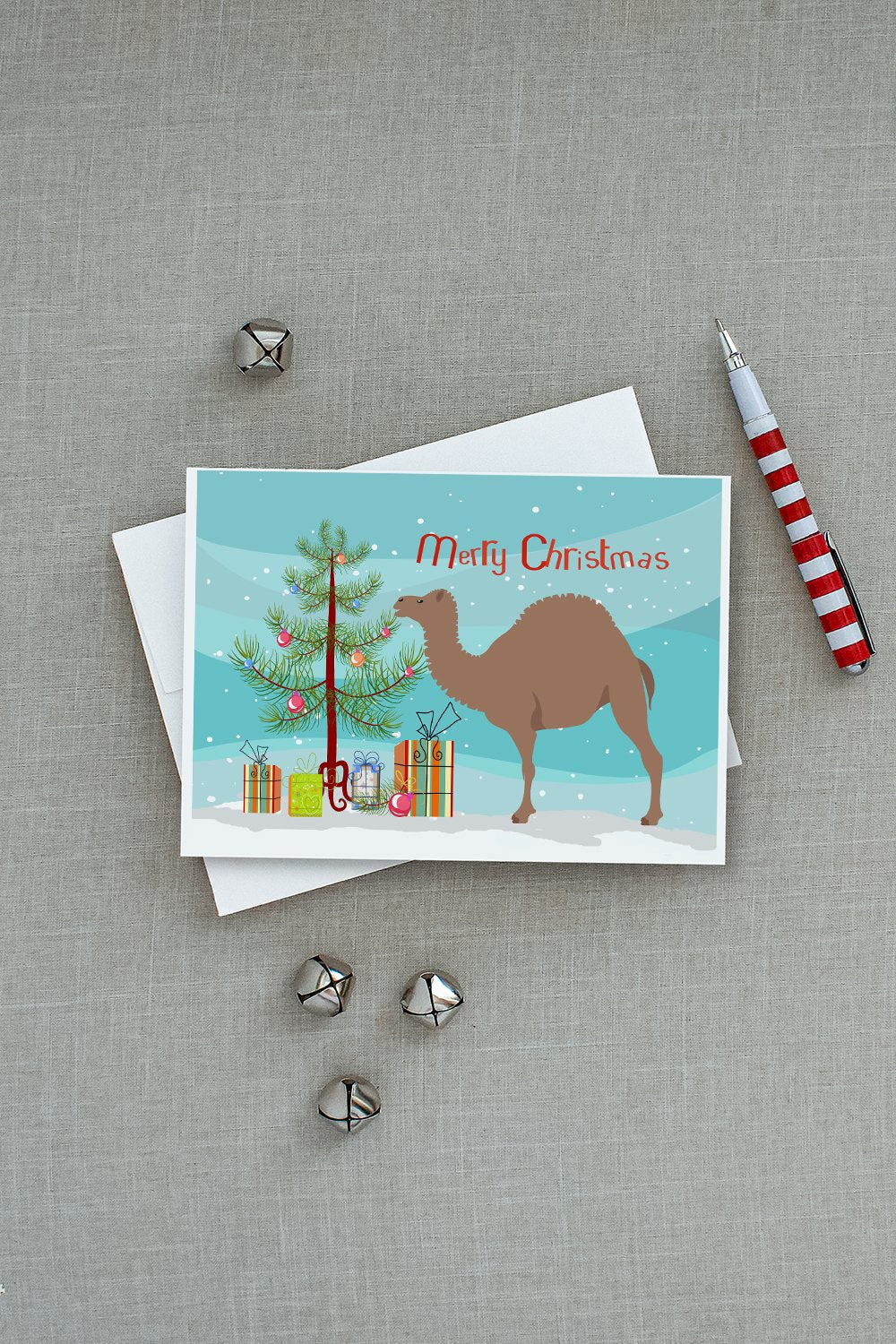 F1 Hybrid Camel Christmas Greeting Cards Pack of 8 Blank Cards with Envelopes Whimsical A7 Size 5x7