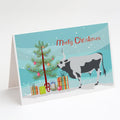 Hungarian Grey Steppe Cow Christmas Greeting Cards Pack of 8 Blank Cards with Envelopes Whimsical A7 Size 5x7