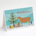 Jersey Cow Christmas Greeting Cards Pack of 8 Blank Cards with Envelopes Whimsical A7 Size 5x7