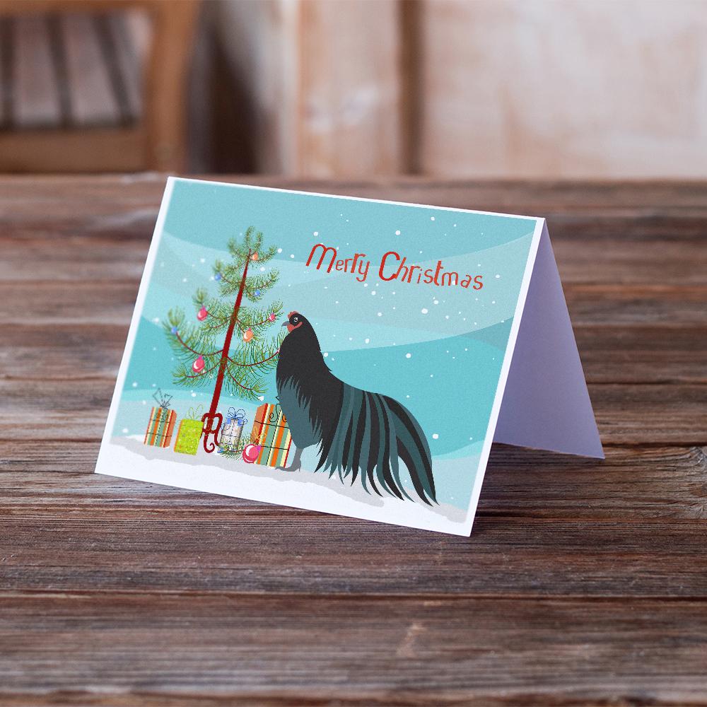 Sumatra Chicken Christmas Greeting Cards Pack of 8 Blank Cards with Envelopes Whimsical A7 Size 5x7