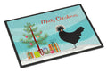 Polish Poland Chicken Christmas Doormat Indoor Outdoor 18H X 27W Front Door Mat Rugs for Entryway, Non Slip Washable