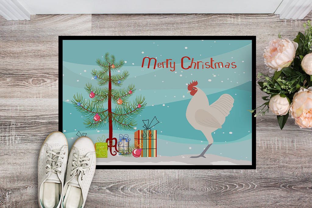German Langshan Chicken Christmas Doormat Indoor Outdoor 24H X 36W Front Door Mat Rugs for Entryway, Non Slip Washable Low Pile,