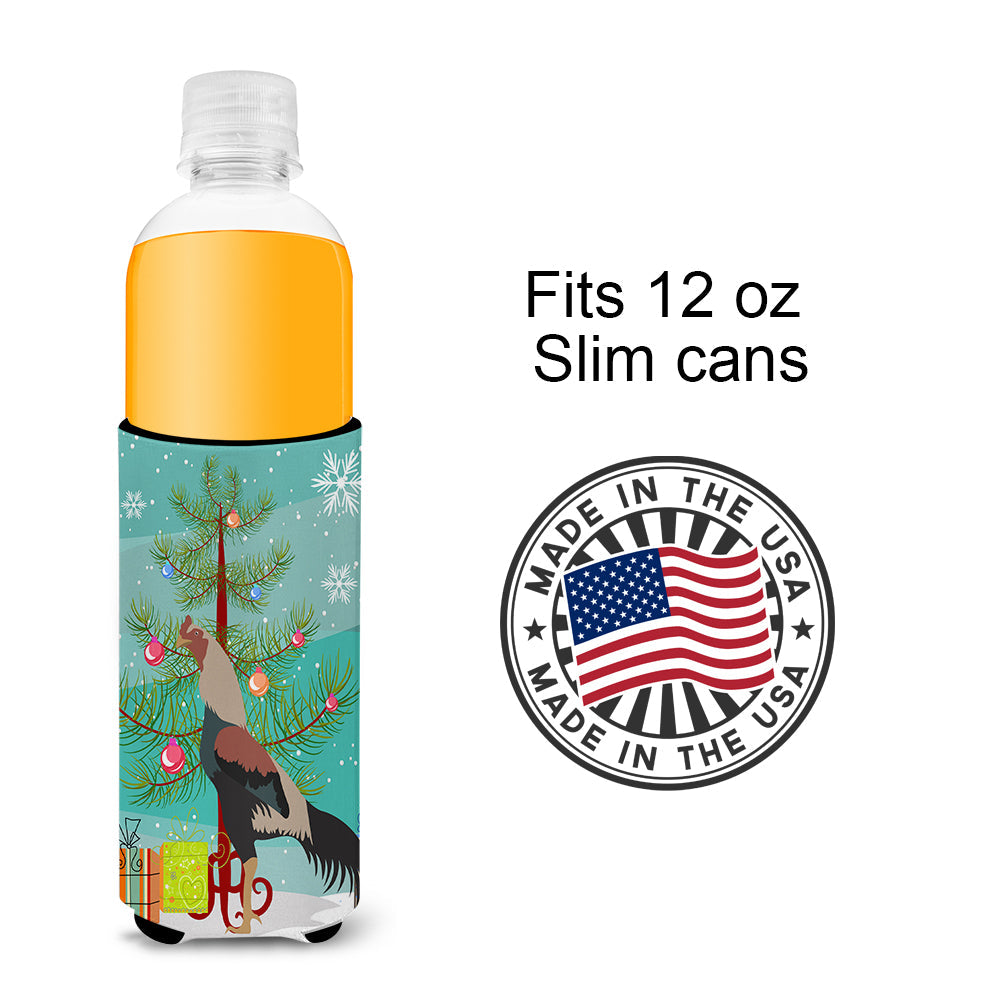 Kulang Chicken Christmas Slim Can Hugger , Insulated Foam Hugger for 12 oz Slim Cans, Beer Bottles & Water Bottles, Printed in USA