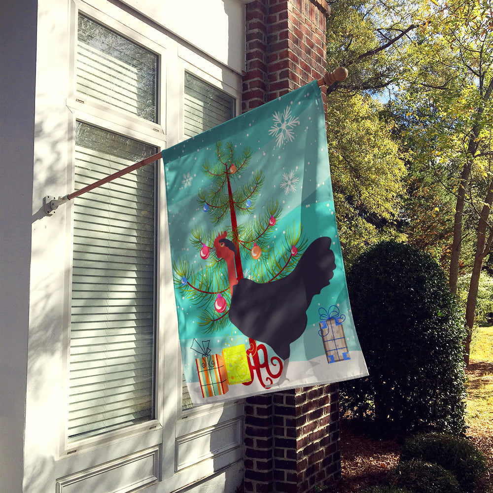 Naked Neck Chicken Christmas House Flag 28x40 Porch Sleeve Pole Decorative Outside Yard Banner Artwork Wall Hanging, Polyester
