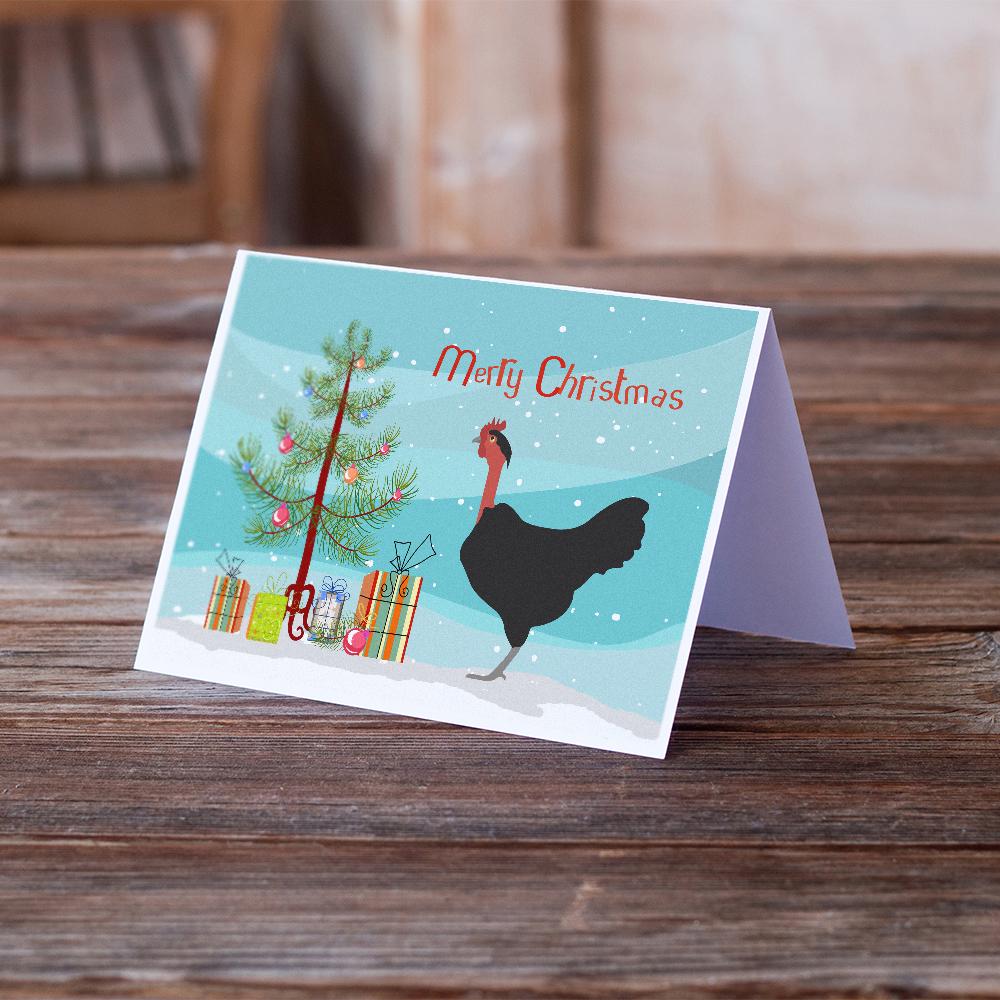 Naked Neck Chicken Christmas Greeting Cards Pack of 8 Blank Cards with Envelopes Whimsical A7 Size 5x7