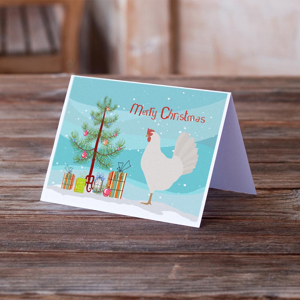 Leghorn Chicken Christmas Greeting Cards Pack of 8 Blank Cards with Envelopes Whimsical A7 Size 5x7