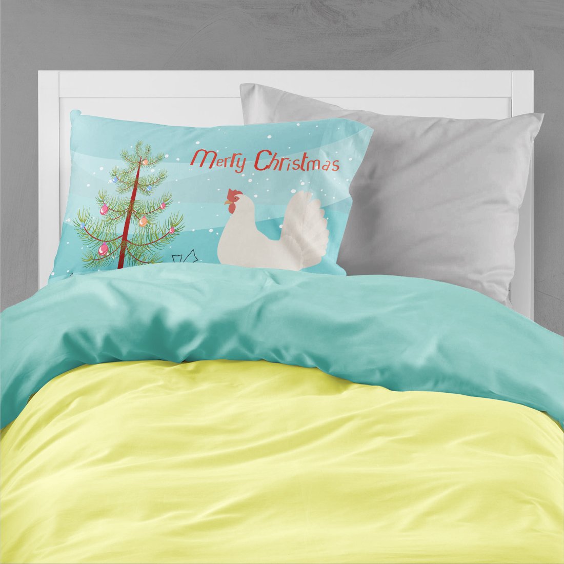 Leghorn Chicken Christmas Standard Pillowcase Lightweight Super Soft Easy Care Decorative Artwork Pillowcase, Standard