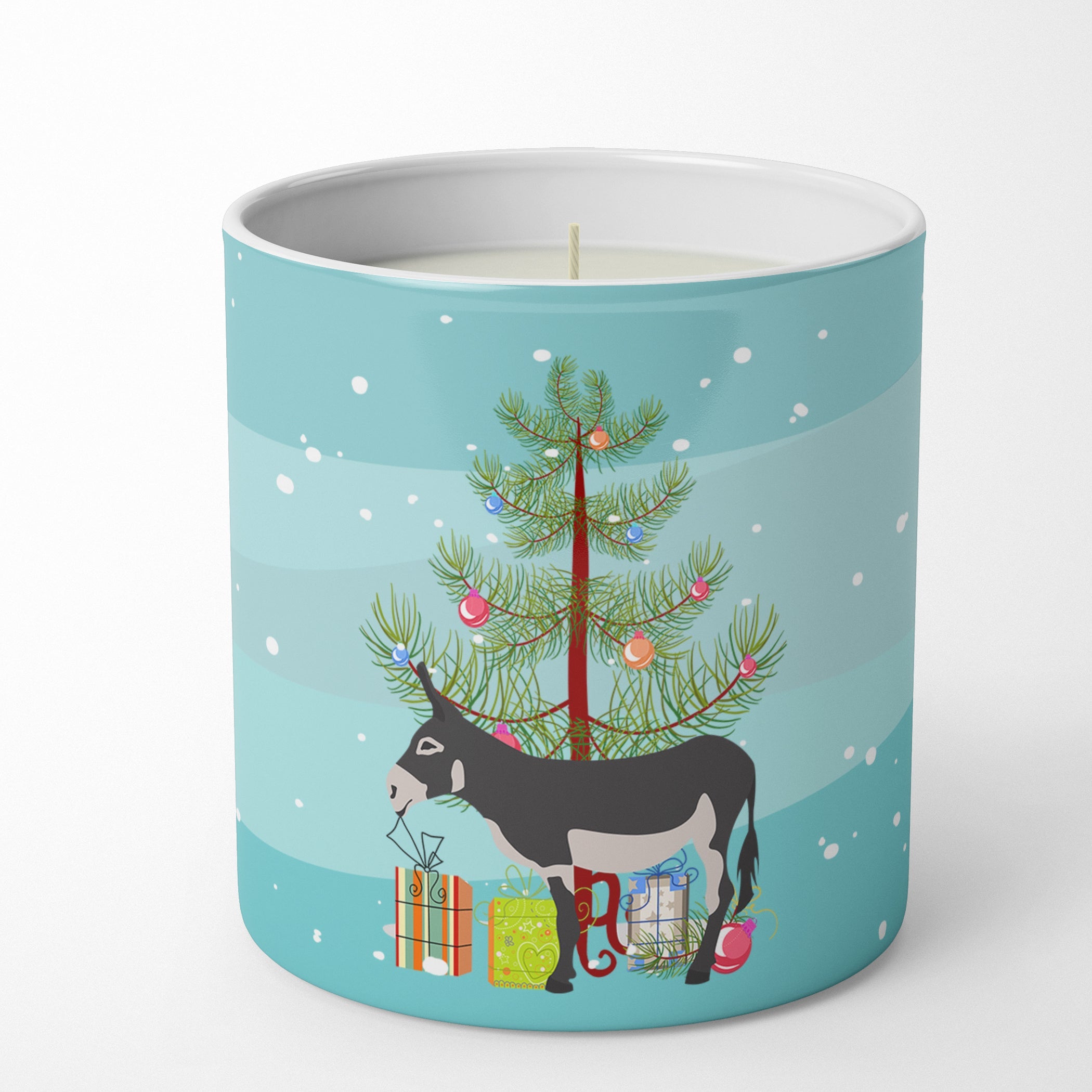 American Mammoth Jack Donkey Christmas Decorative Soy Candle Nature Soy Wax Essential Oil Home Decor Ideal for Bedroom Kitchen Bath Office Gift, 10 oz