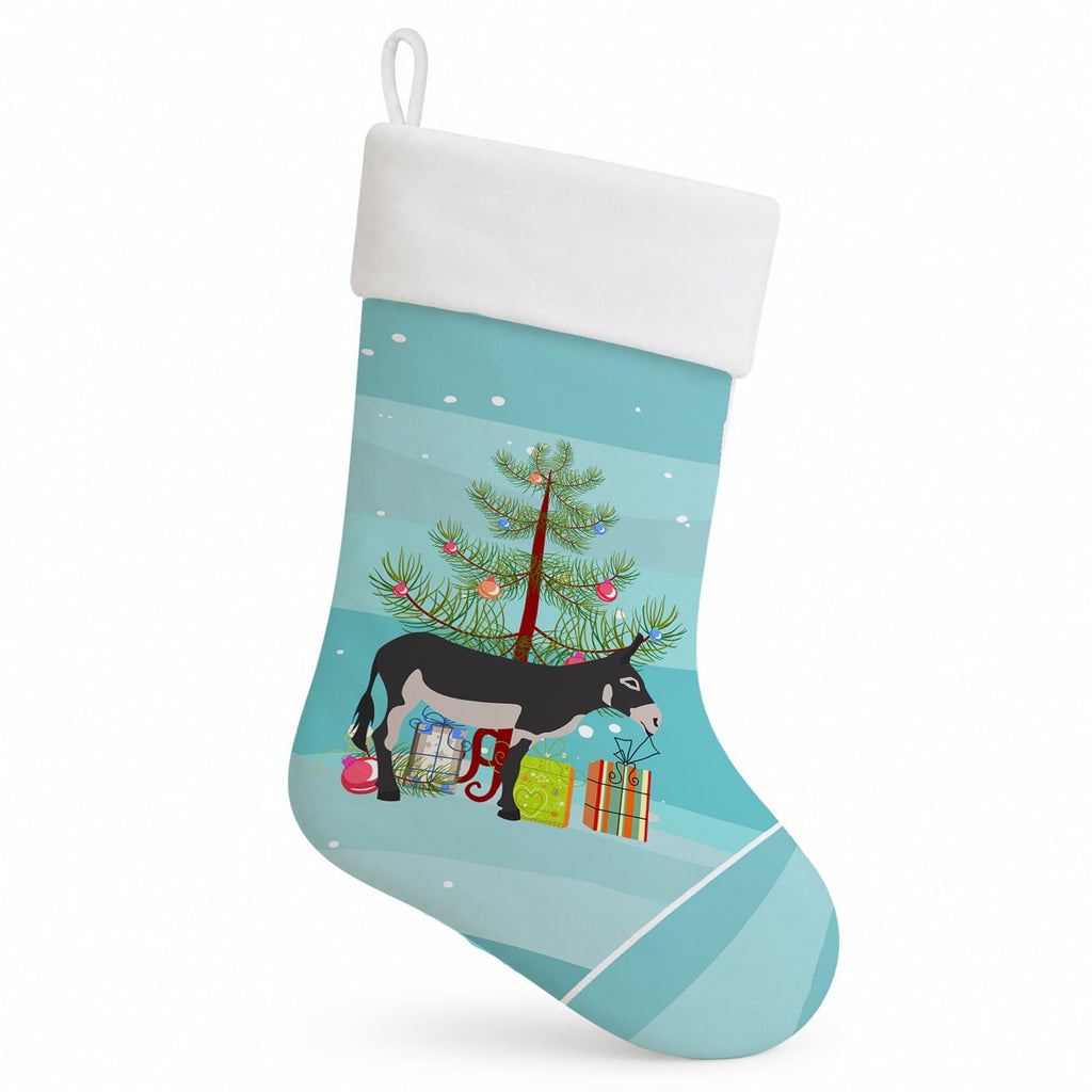 American Mammoth Jack Donkey Christmas Holiday Stocking Double-Sided Print, Polyester Suede,11x18, Made in USA