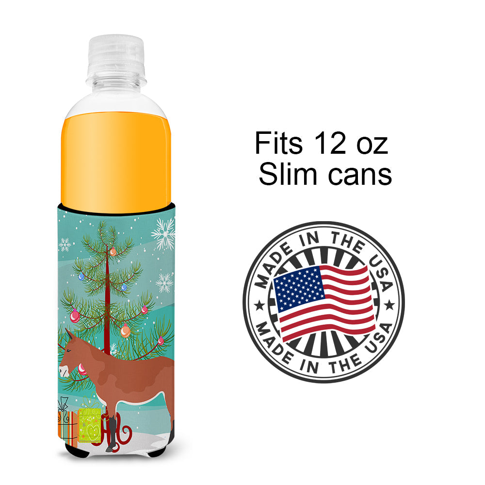 Mule Christmas Slim Can Hugger , Insulated Foam Hugger for 12 oz Slim Cans, Beer Bottles & Water Bottles, Printed in USA