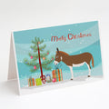 Miniature Mediterranian Donkey Christmas Greeting Cards Pack of 8 Blank Cards with Envelopes Whimsical A7 Size 5x7