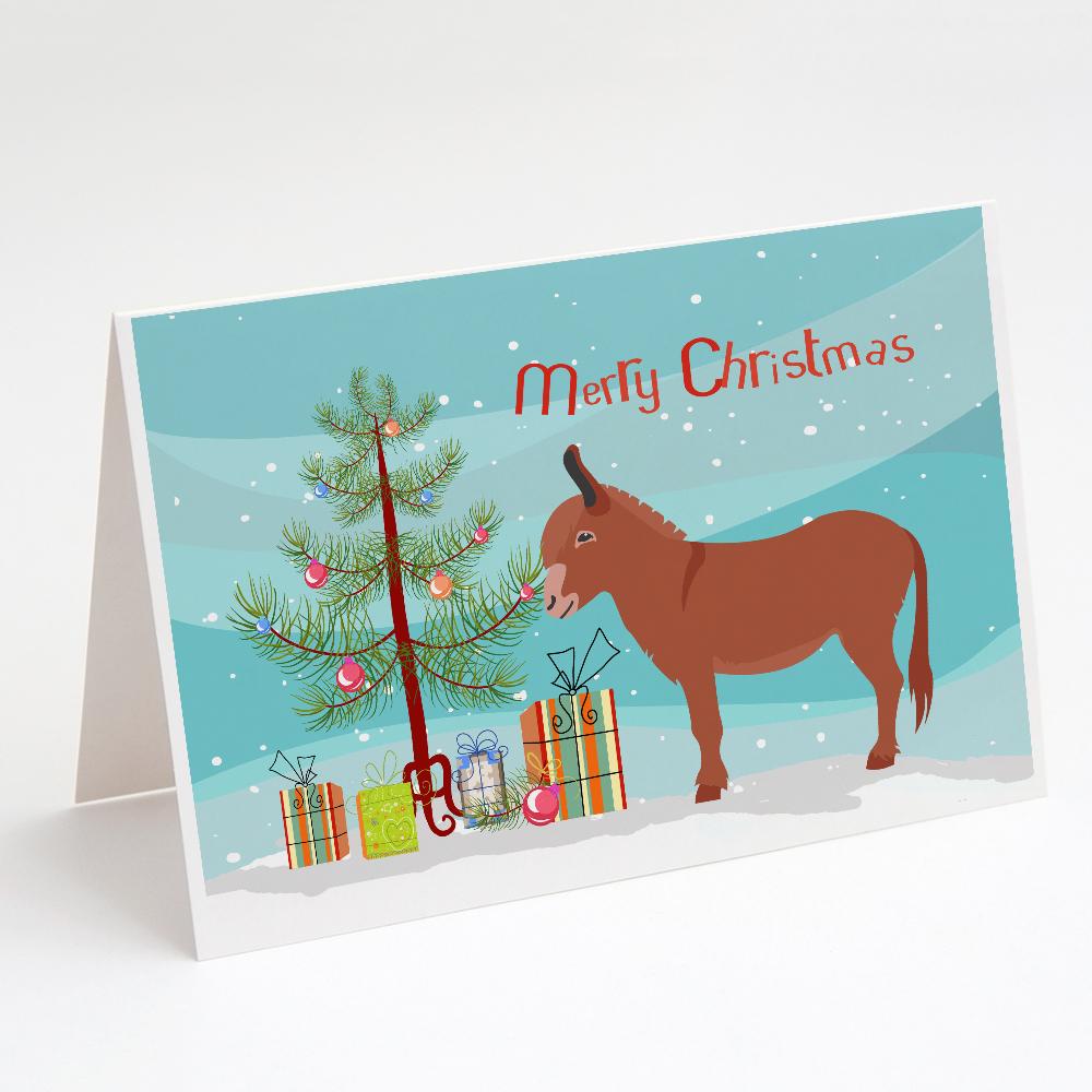 Irish Donkey Christmas Greeting Cards Pack of 8 Blank Cards with Envelopes Whimsical A7 Size 5x7