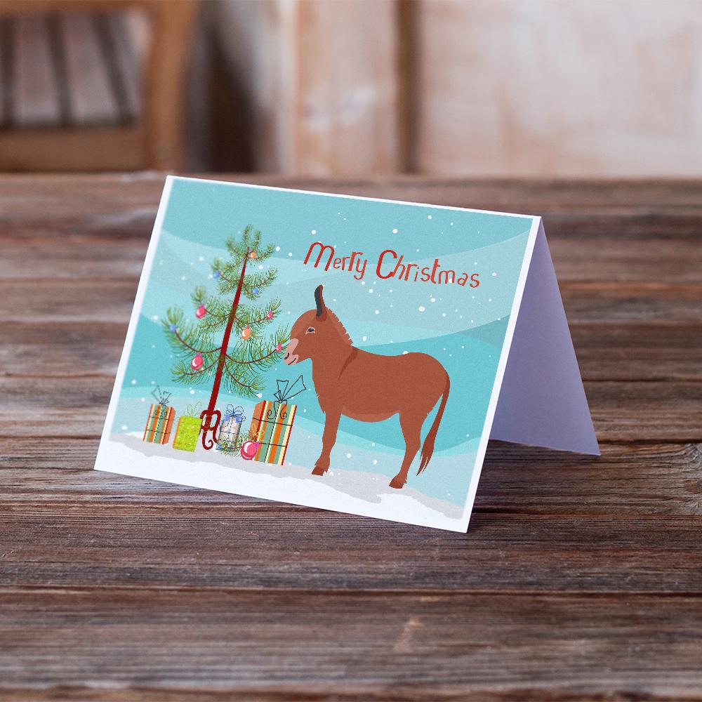 Irish Donkey Christmas Greeting Cards Pack of 8 Blank Cards with Envelopes Whimsical A7 Size 5x7