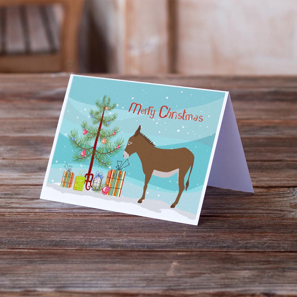 Cotentin Donkey Christmas Greeting Cards Pack of 8 Blank Cards with Envelopes Whimsical A7 Size 5x7