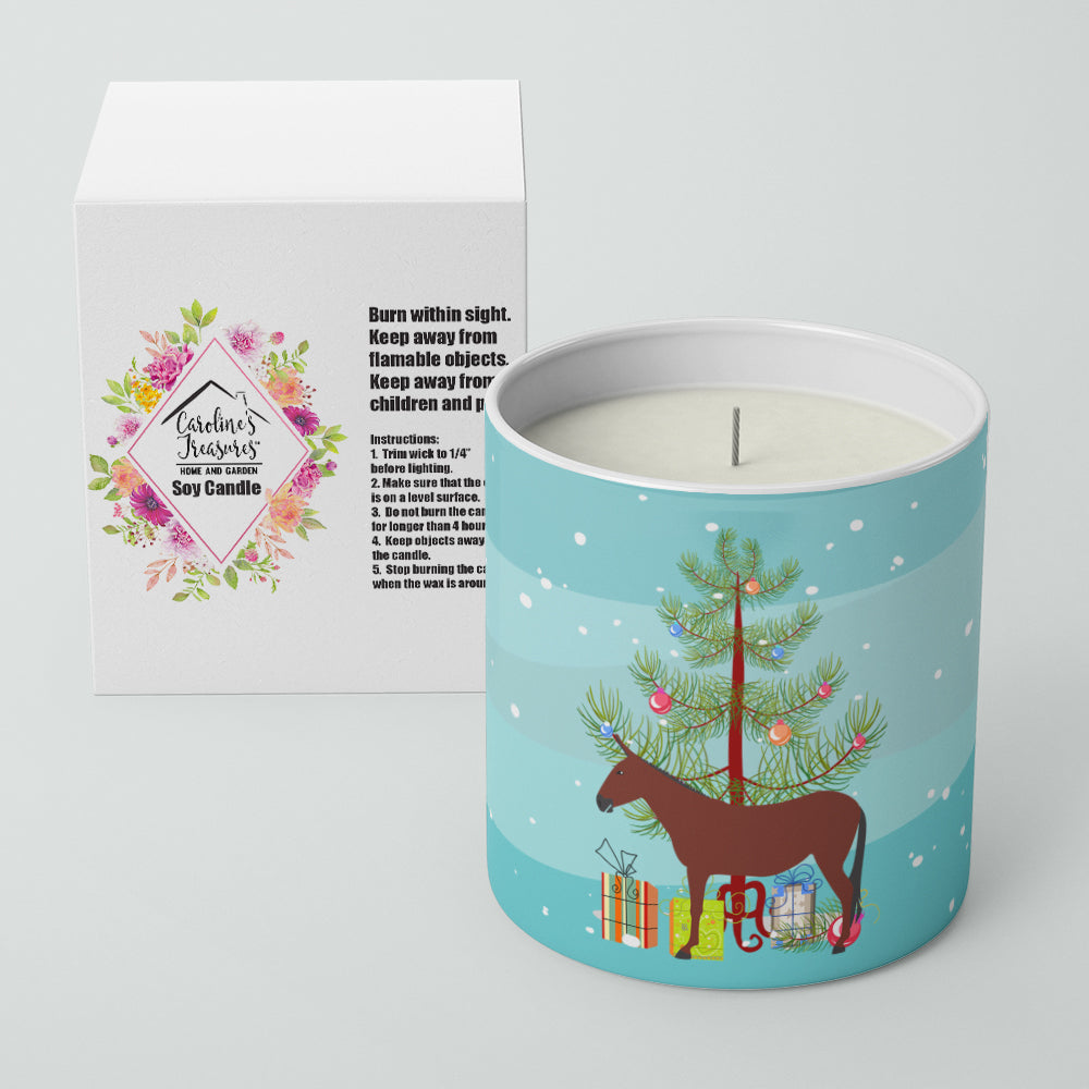 Hinny Horse Donkey Christmas Decorative Soy Candle Nature Soy Wax Essential Oil Home Decor Ideal for Bedroom Kitchen Bath Office Gift, 10 oz