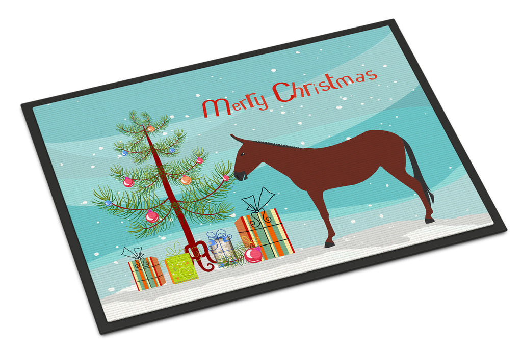 Hinny Horse Donkey Christmas Doormat Indoor Outdoor 18H X 27W Front Door Mat Rugs for Entryway, Non Slip Washable