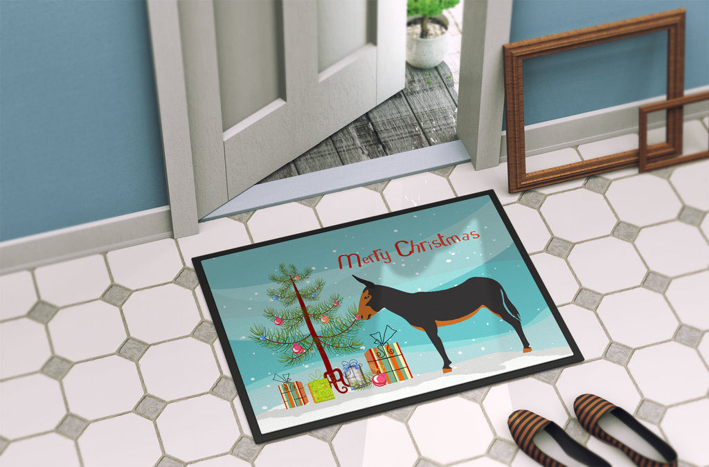 Catalan Donkey Christmas Doormat Indoor Outdoor 18H X 27W Front Door Mat Rugs for Entryway, Non Slip Washable