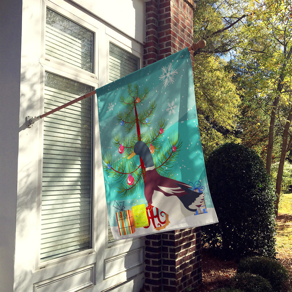 Rouen Duck Christmas House Flag 28x40 Porch Sleeve Pole Decorative Outside Yard Banner Artwork Wall Hanging, Polyester