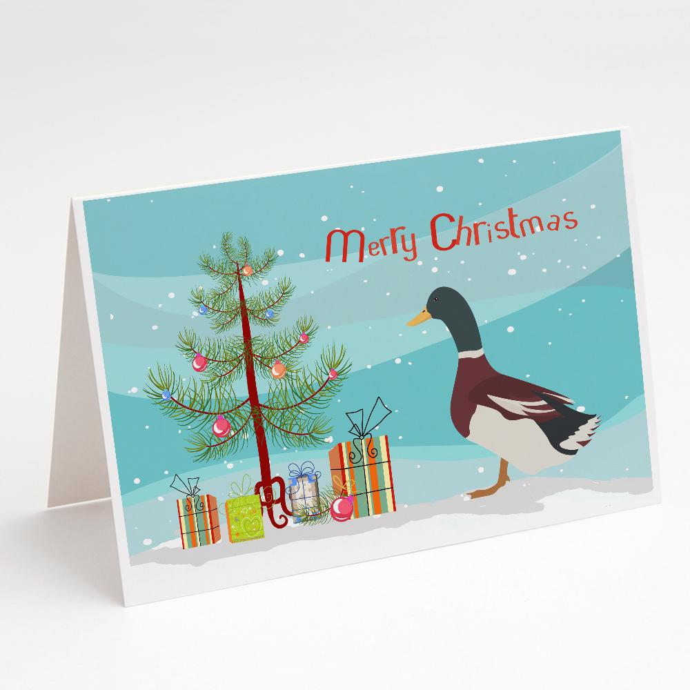 Rouen Duck Christmas Greeting Cards Pack of 8 Blank Cards with Envelopes Whimsical A7 Size 5x7