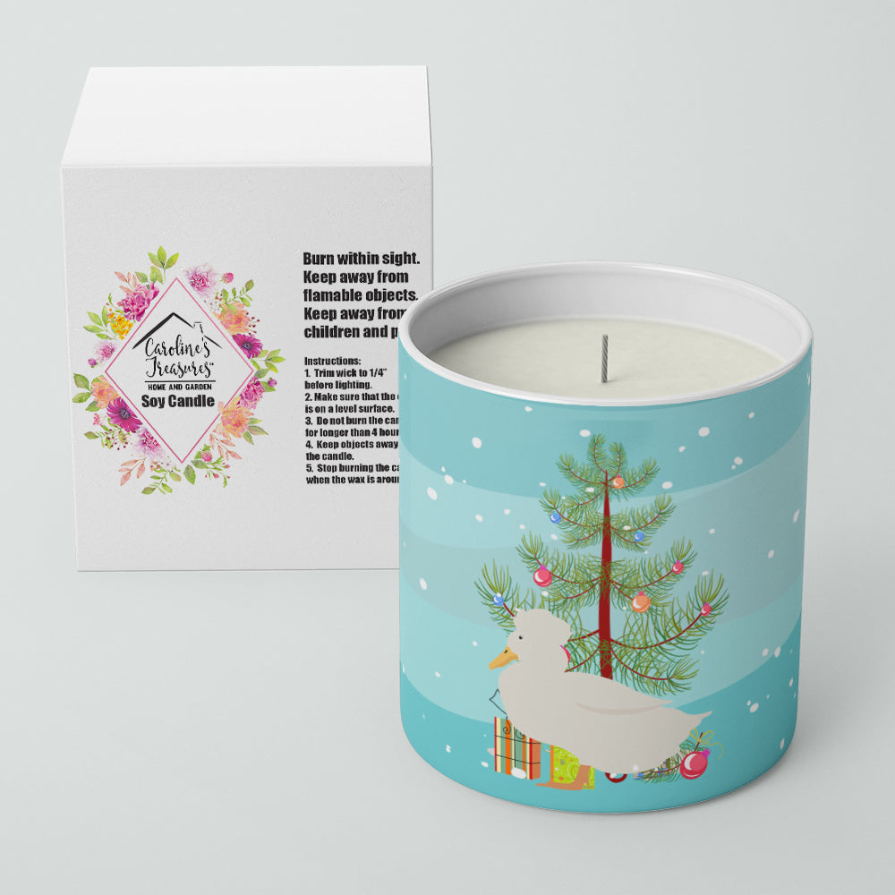 Crested Duck Christmas Decorative Soy Candle Nature Soy Wax Essential Oil Home Decor Ideal for Bedroom Kitchen Bath Office Gift, 10 oz