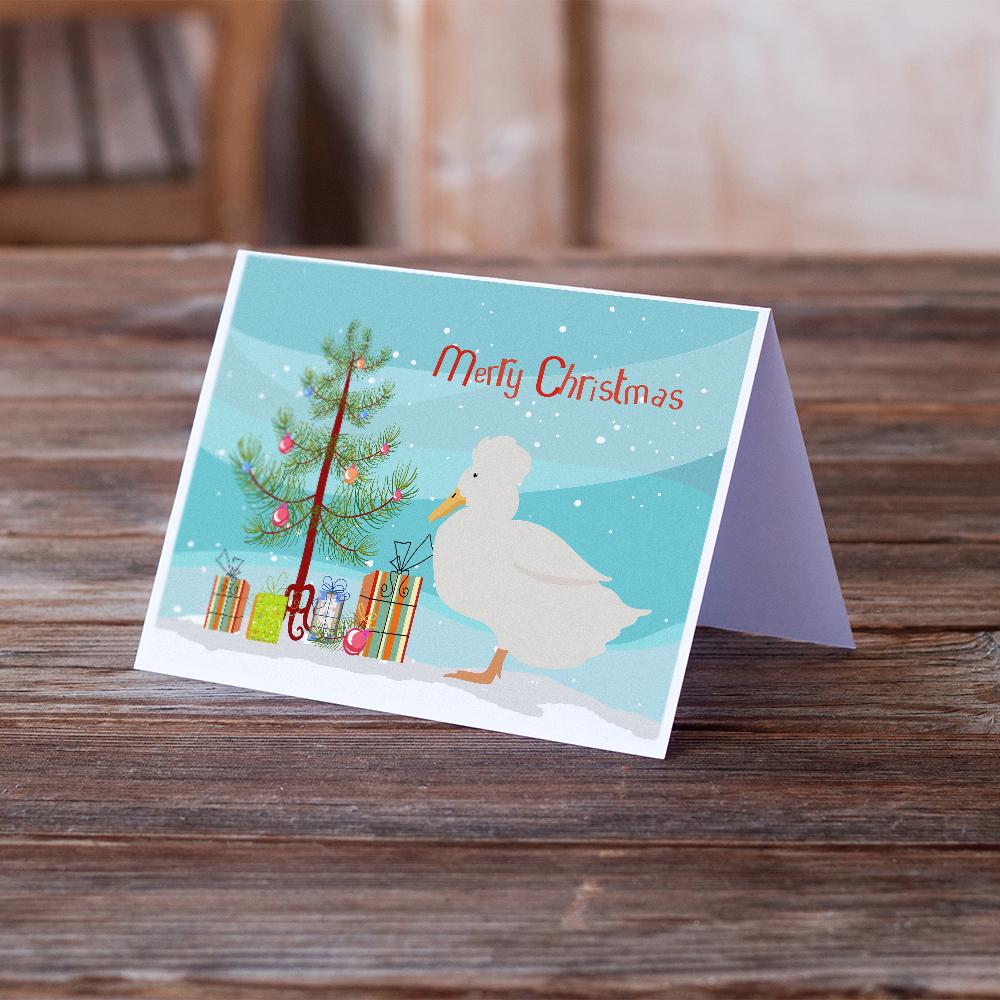 Crested Duck Christmas Greeting Cards Pack of 8 Blank Cards with Envelopes Whimsical A7 Size 5x7