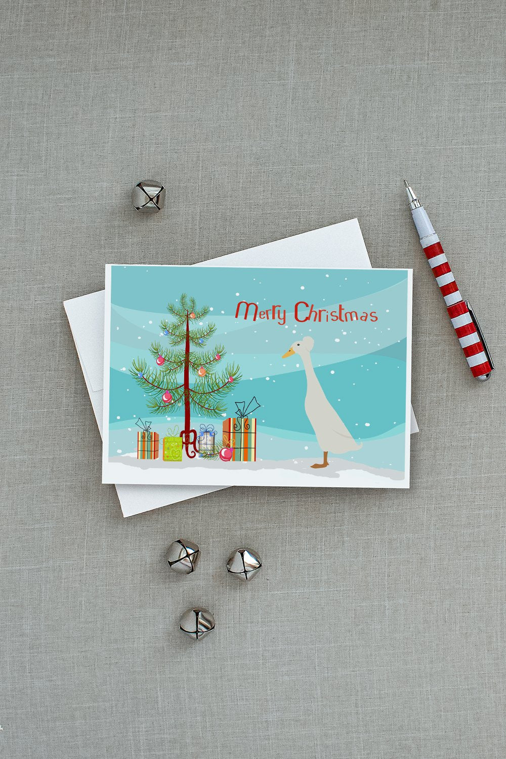 Bali Duck Christmas Greeting Cards Pack of 8 Blank Cards with Envelopes Whimsical A7 Size 5x7
